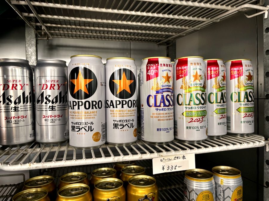 ビールの品ぞろえ